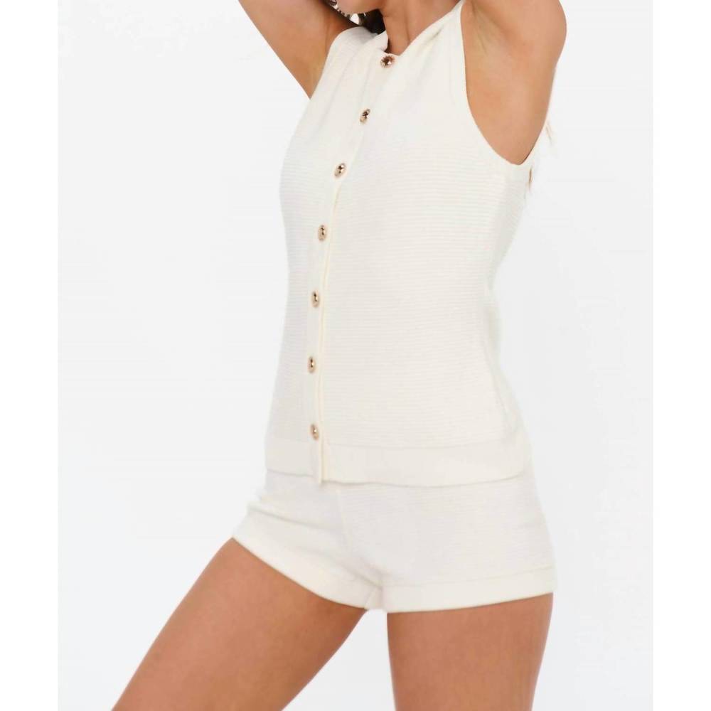 NEW SHOW ME YOUR MUMU devin pull-on shorts in white - Picture 3 of 3